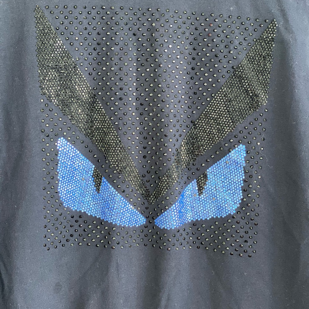 Fendi t shirt with tiny stones